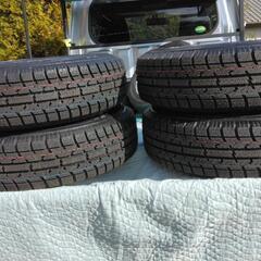 【雪予報】未使用タイヤ155/80R13未使用スタッドレスタイヤ(2022年39週製)＆中古アルミホイール4本セット