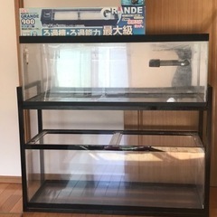 1200水槽×2本　水槽台など