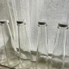 ガラス瓶　４本  ハーバリウム瓶