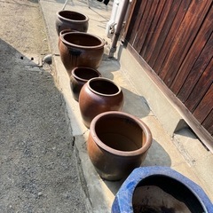 金魚鉢　かめ　器　陶器