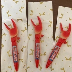 蟹のボールペン3本