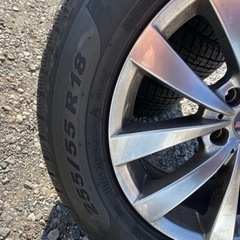 【中古スタッドレスタイヤホイル付き4本】2014年製造　255/55 R18