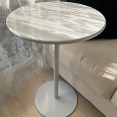 【ネット決済】ラウンドテーブル ホワイト40×62
