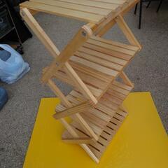 折り畳み木製ラック4段✕2個