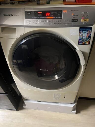 送料別 エコナビ PANASONIC NA-VD110L 全自動洗濯機 ドラム式洗濯機 乾燥機付き