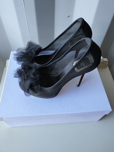ディオール Christian Dior フラットシューズ レザー パンプス ブラック リボン 37 DIOR BAGATELLE S900 23.5～24.0 便利 使いやすい かっこいい かわいい スリム オシャレ お手頃 お得 格安 激安 破格 特価 特売 セール