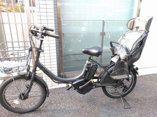 bikke2モブ 二人乗り電動自転車 リヤチャイルドシートカバー、充電池