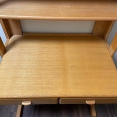 美品！学習机　タモ天然木　起立木工