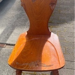木彫り　椅子　アンティーク　※決まりました