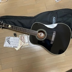 Morrisアコースティックギター黒セット