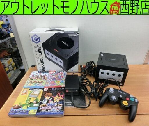 ニンテンドー ゲームキューブ 本体 DOL-001 ゲームソフト 4本セット コントローラー ケーブル付き どうぶつの森＋等 札幌市西区
