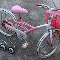子供用・女の子用・自転車（補助輪付き）