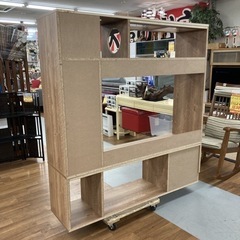 S384 ★ LOWYA 日本製 天窓付キャットウォーク壁面収納付テレビ台 美品