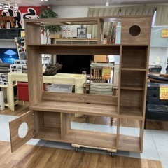 S384 ★ LOWYA 日本製 天窓付キャットウォーク壁面収納付テレビ台 美品