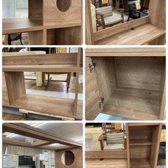 S384 ★ LOWYA 日本製 天窓付キャットウォーク壁面収納付テレビ台 美品