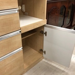 古賀家具 キッチンカウンター ナチュラル×ホワイト【トレファク堺福田店】