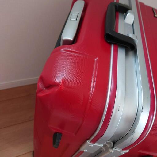 サンコー　スーツケース　赤　難あり