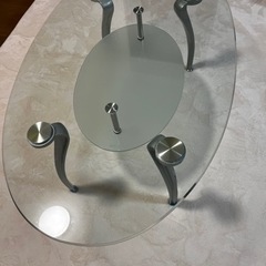 コーヒーテーブル　ガラス テーブル 楕円