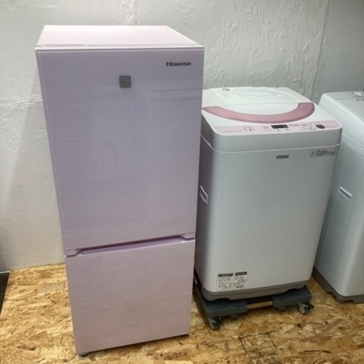 【成約済】②可愛らしいコスモスカラー（ピンク）少し大きめ家電セット