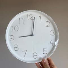IKEA 掛け時計　シンプル　ホワイト　白