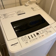 HIsense HW-T45C 洗濯機　美品2019年式