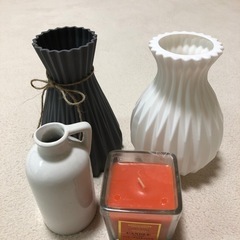新品未使用‼️ 花瓶＆キャンドル　　　　　　　　　2点セット