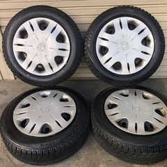 【ネット決済・配送可】冬タイヤ 155/65R14 ホンダ純正ホ...