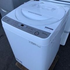 福岡市内配送設置無料　シャープ SHARP ES-GE6B-W [全自動洗濯機(6.0kg) ホワイト系]