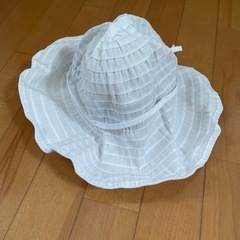 白　帽子　57.5センチ