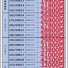 165/55R15新品タイヤMINERVA209全部込総25800円浜松市東区