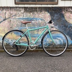 ターコイズカラー　クロスバイク！整備済み。