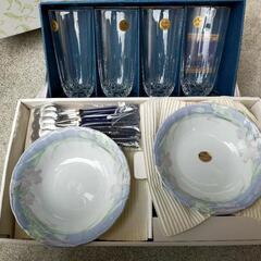 【未使用】箱食器まとめ 4箱 漆器 洋食器 タンブラーグラス