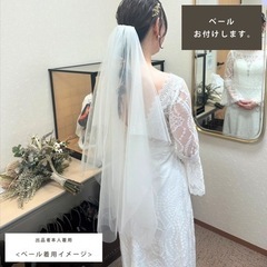 4点セット】ウェディングドレス、ベール、ドレス用ハンガー、ドレス用 