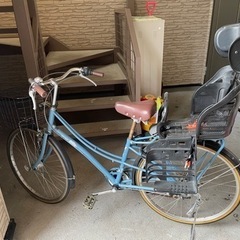 自転車ママチャリ26インチ(チャイルドシート付き)