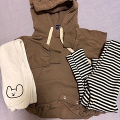 韓国ベビー服　美品　クマ耳　タイツ