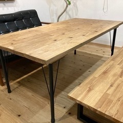 アイアン&木製ダイニングテーブル(手作り)