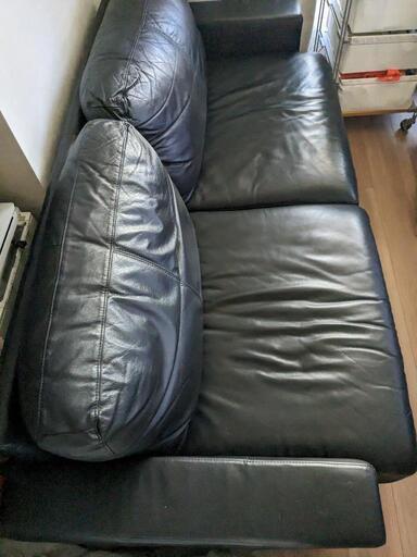 1/6、7お引取り希望】無印良品 本革レザーソファ