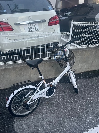 折りたたみ　自転車　カゴ、荷台、ギア付き