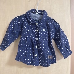 【ネット決済】女の子 子供服 水玉 シャツ