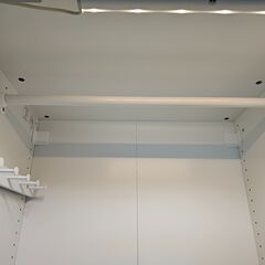【極上品・IKEA】 高級ガラス扉仕様PAX/AULI・ワードローブ　LED付（システム収納クローゼット）＜10万円相当＞ 