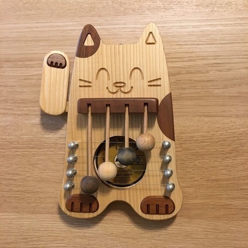 ドアーメロディ　招き猫　nocra ノクラ　木製　日本製　ササキ工芸　箱付き