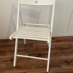 IKEA 折り畳みチェア　白　木
