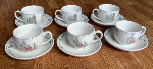 ピーターラビット誕生100周年記念 カップ＆ソーサー6客 【WEDGWOOD