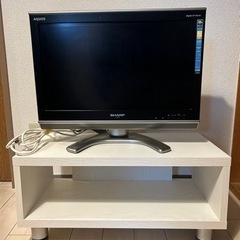 【ネット決済・配送可】SHARP液晶テレビ20V型　テレビ台付き❗️