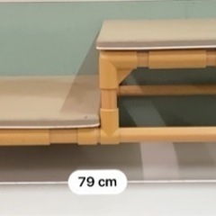 イレクター製　ステップ台　2段　介護　玄関のサポート　奥行約80cm 