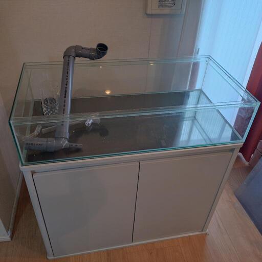 90cmガラス水槽 オーバーフロー コトブキ水槽台 プロスタイル900L