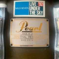 パール深胴スネア マカダムブラックラッカー（マッド）