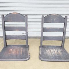 木製座椅子2脚セット、アンティーク座椅子
