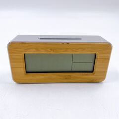  木目調デジタル電波時計（商品番号：M043）