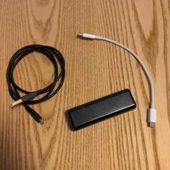 モバイルバッテリー、USB変換ケーブル2種